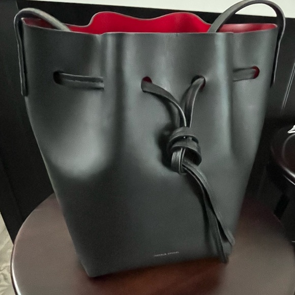 Mansur Gavriel Black Crossbody Bucket Bag - Picture 11 of 15